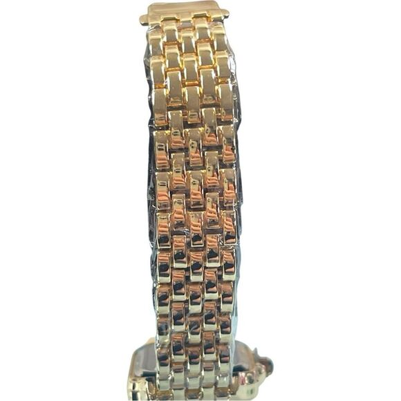 Luxury Gold Plated Zircon Square Quartz Watch - Picture 8 of 11